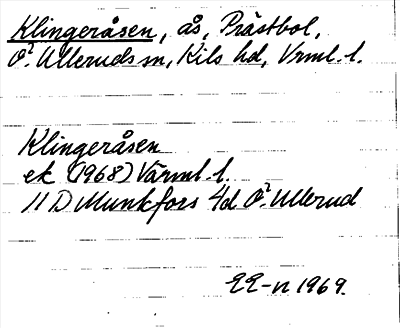 Bild på arkivkortet för arkivposten Klingeråsen