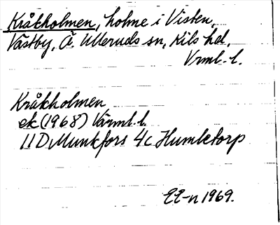 Bild på arkivkortet för arkivposten Kråkholmen