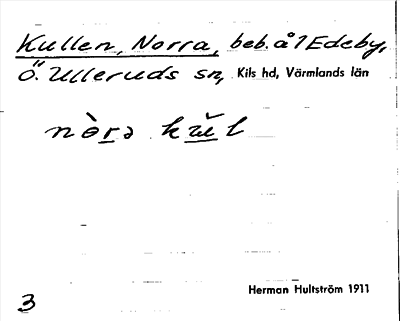 Bild på arkivkortet för arkivposten Kullen, Norra