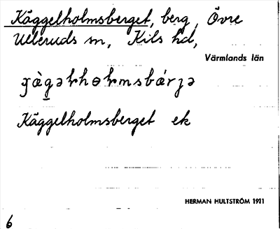 Bild på arkivkortet för arkivposten Käggelholmsberget