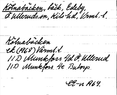 Bild på arkivkortet för arkivposten Kölnabäcken