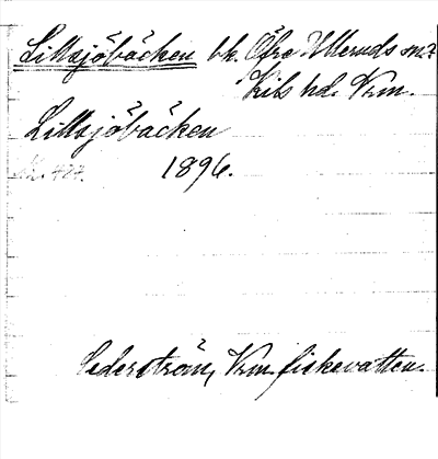 Bild på arkivkortet för arkivposten Lillsjöbäcken