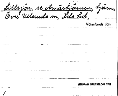 Bild på arkivkortet för arkivposten Lillsjön, se Arnästjärnen