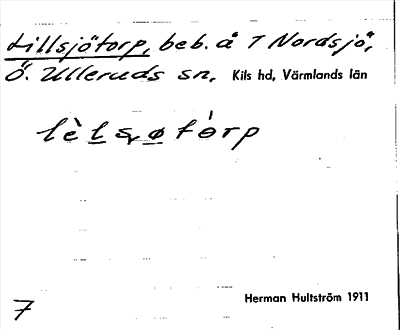 Bild på arkivkortet för arkivposten Lillsjötorp