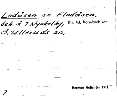 Bild på arkivkortet för arkivposten Lodåsen, se Flodåsen