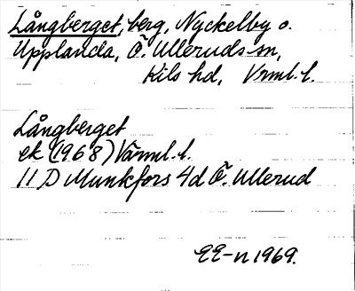 Bild på arkivkortet för arkivposten Långberget
