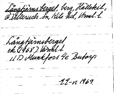 Bild på arkivkortet för arkivposten Långtjärnsberget
