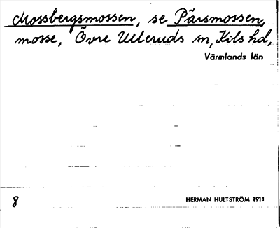 Bild på arkivkortet för arkivposten Mossbergsmossen, se Pärsmossen