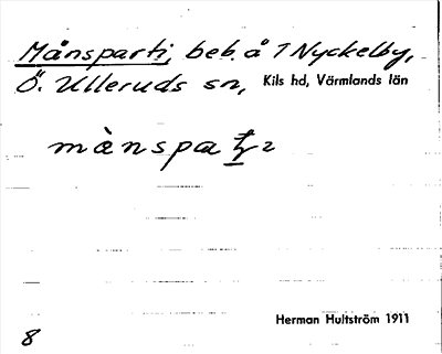Bild på arkivkortet för arkivposten Månsparti