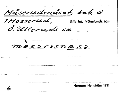 Bild på arkivkortet för arkivposten Måserudsnäset