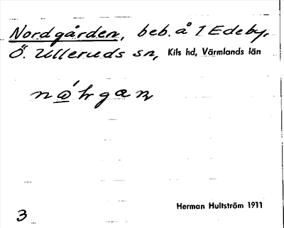 Bild på arkivkortet för arkivposten Nordgården