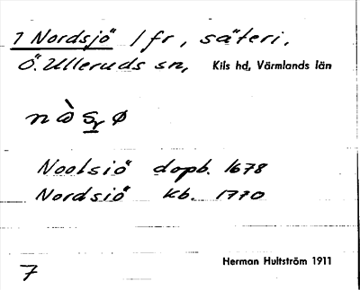 Bild på arkivkortet för arkivposten Nordsjö