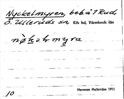 Bild på arkivkortet för arkivposten Nyckelmyren