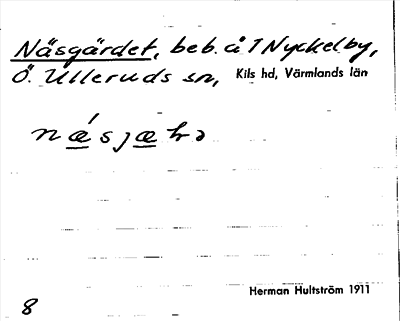 Bild på arkivkortet för arkivposten Näsgärdet