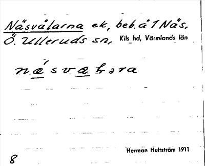 Bild på arkivkortet för arkivposten Näsvålarna