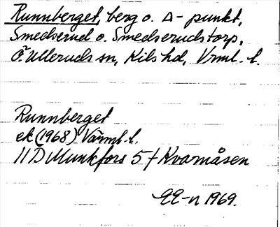 Bild på arkivkortet för arkivposten Runnberget