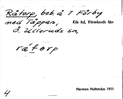 Bild på arkivkortet för arkivposten Råtorp