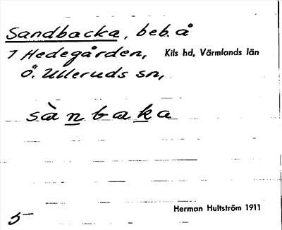 Bild på arkivkortet för arkivposten Sandbacka