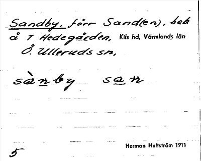 Bild på arkivkortet för arkivposten Sandby