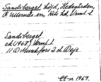 Bild på arkivkortet för arkivposten Sandsberget