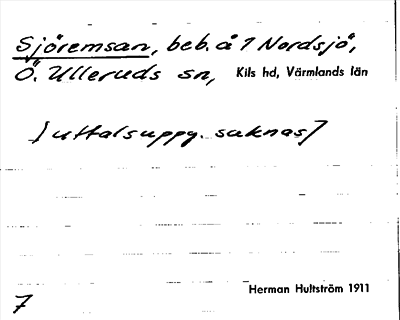 Bild på arkivkortet för arkivposten Sjöremsan