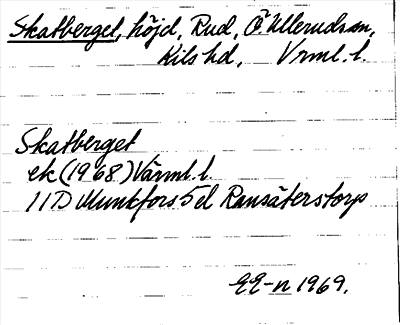 Bild på arkivkortet för arkivposten Skatberget