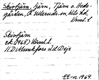 Bild på arkivkortet för arkivposten Skivjtärn