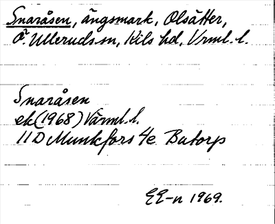 Bild på arkivkortet för arkivposten Snaråsen