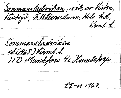 Bild på arkivkortet för arkivposten Sommarstadviken