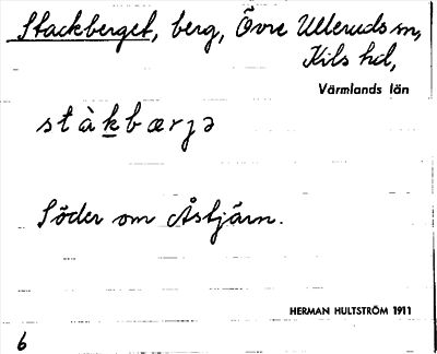 Bild på arkivkortet för arkivposten Stackberget