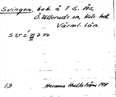 Bild på arkivkortet för arkivposten Svingen