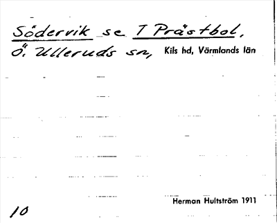 Bild på arkivkortet för arkivposten Södervik, se 1 Prästbol
