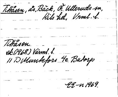 Bild på arkivkortet för arkivposten Tittåsen