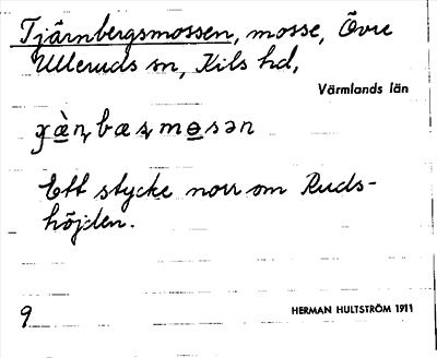 Bild på arkivkortet för arkivposten Tjärnbergsmossen