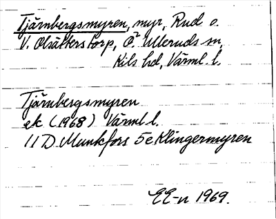 Bild på arkivkortet för arkivposten Tjärnbergsmyren
