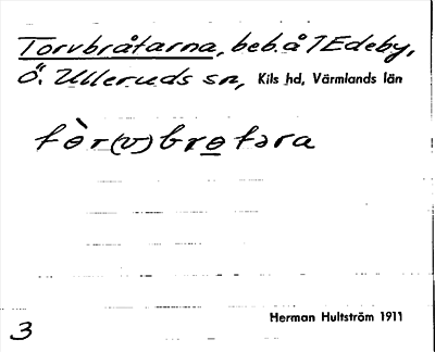 Bild på arkivkortet för arkivposten Torvbråtarna