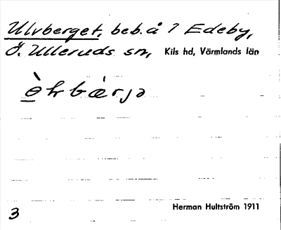 Bild på arkivkortet för arkivposten Ulvberget