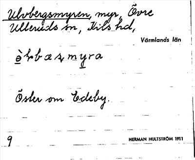 Bild på arkivkortet för arkivposten Ulvbergsmyren