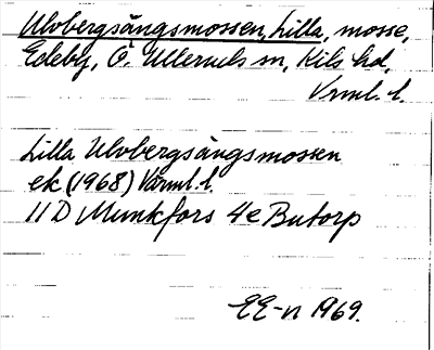 Bild på arkivkortet för arkivposten Ulvbergsängsmossen, Lilla