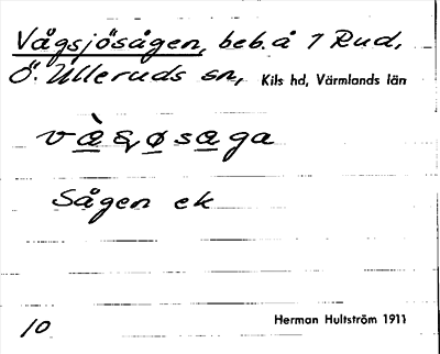 Bild på arkivkortet för arkivposten Vågsjösågen