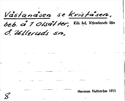 Bild på arkivkortet för arkivposten Västanåsen, se Kviståsen