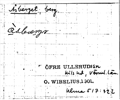 Bild på arkivkortet för arkivposten Åsberget