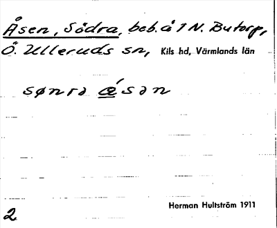 Bild på arkivkortet för arkivposten Åsen, Södra