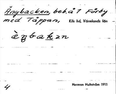 Bild på arkivkortet för arkivposten Ängbacken