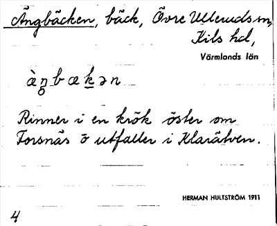 Bild på arkivkortet för arkivposten Ängbäcken