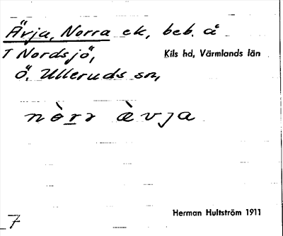 Bild på arkivkortet för arkivposten Ävja, Norra