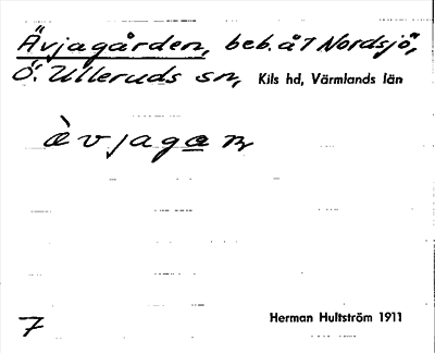 Bild på arkivkortet för arkivposten Ävjagården
