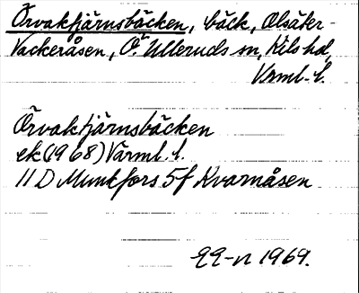 Bild på arkivkortet för arkivposten Örvaktjärnsbäcken