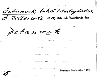 Bild på arkivkortet för arkivposten Östanvik
