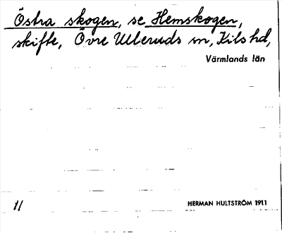 Bild på arkivkortet för arkivposten Östra skogen, se Hemskogen